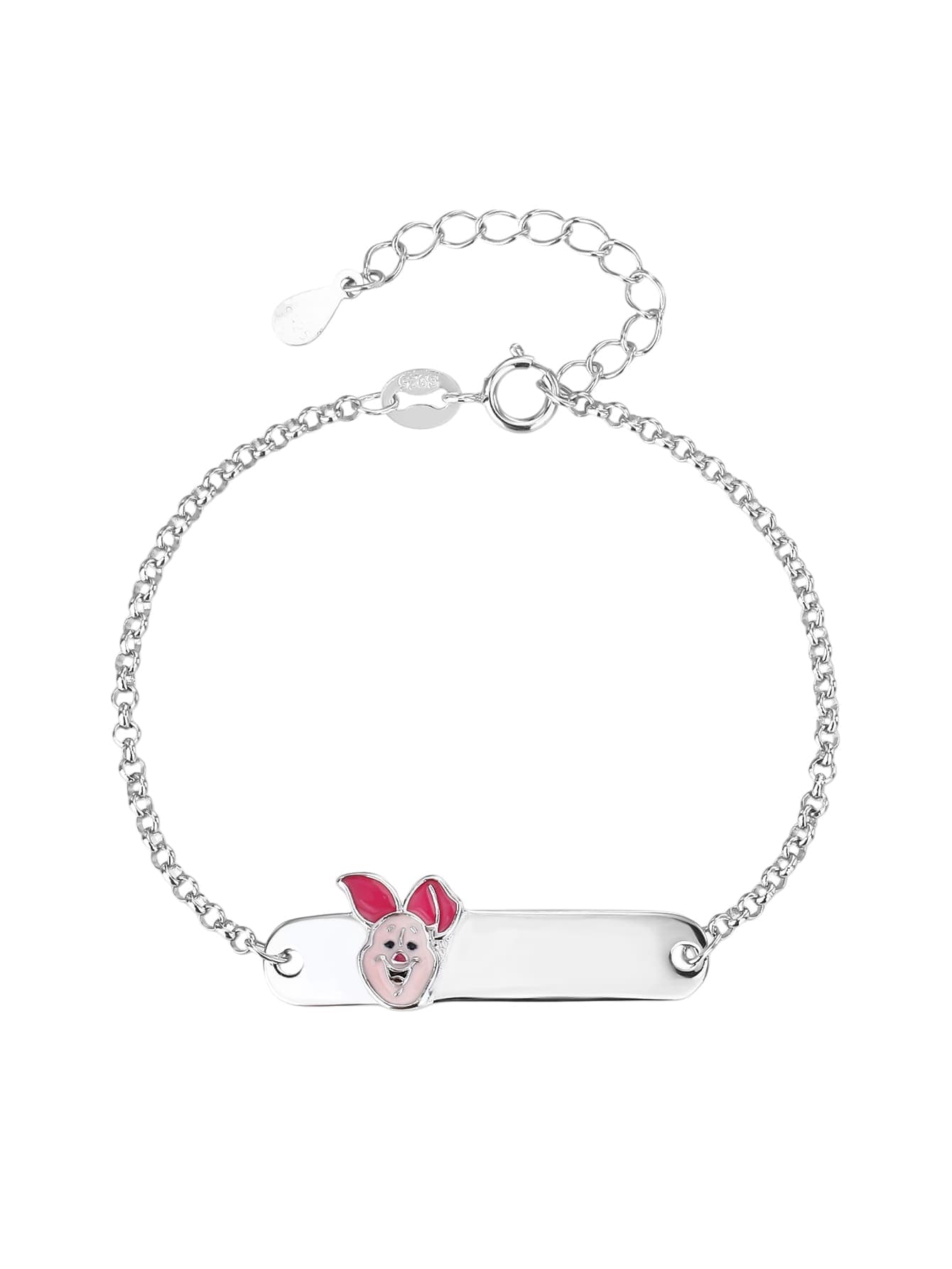 Brățară din argint pentru copii cu figurină de purceluș (13+4 cm) 1