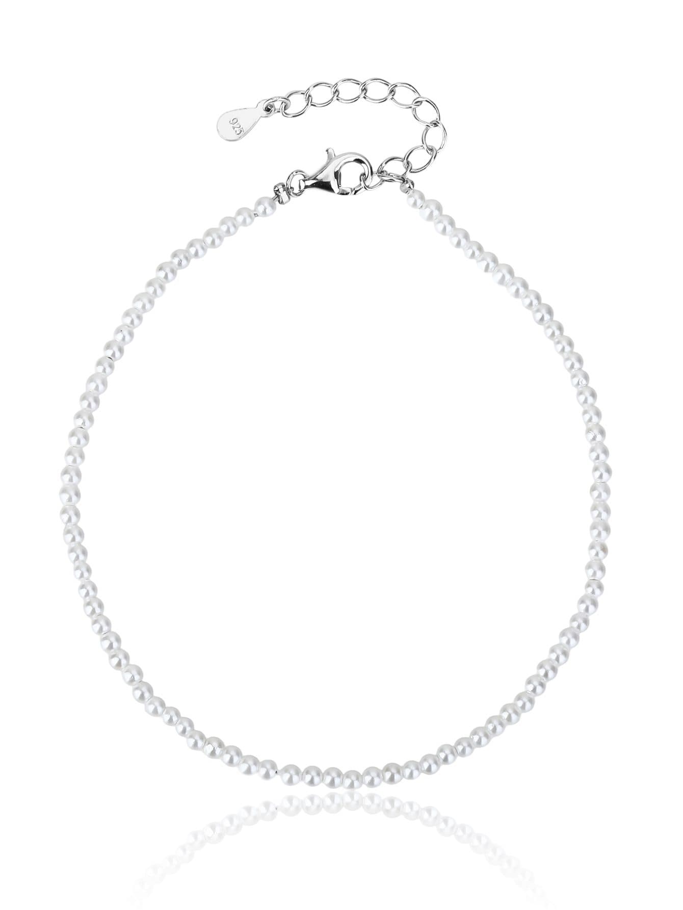 Scoică mărgea brățară, argint AG 925 cu acoperire de rodiu (18 + 4 cm) 1