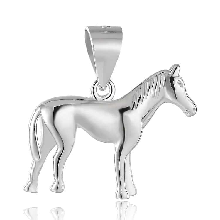 Colgante de caballo de plata