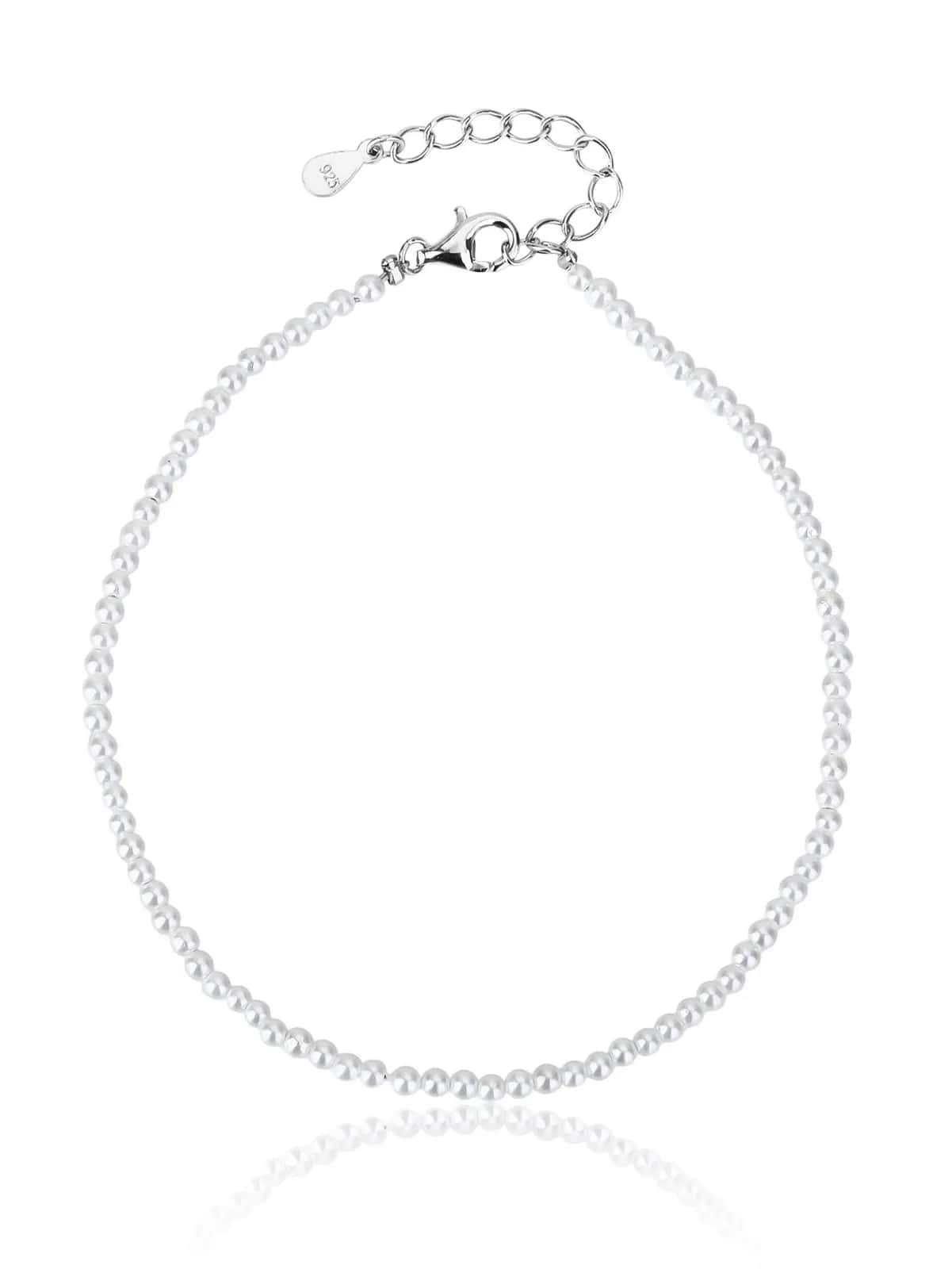 Muschelarmband von Shell, Rhodiumbeschichtetes Silber AG 925 (18 + 4 cm)